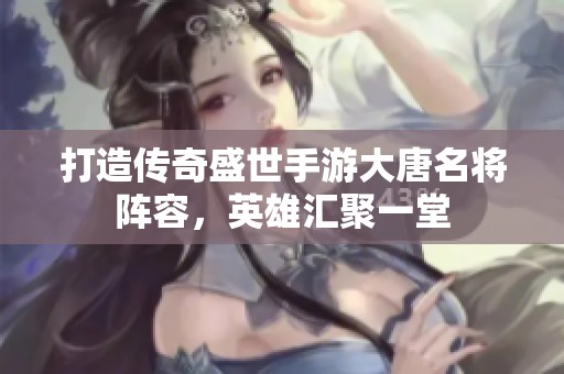 打造传奇盛世手游大唐名将阵容，英雄汇聚一堂