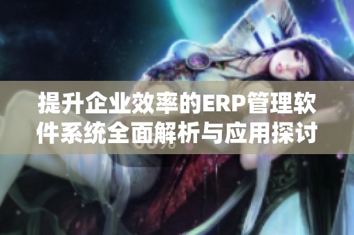 提升企业效率的ERP管理软件系统全面解析与应用探讨