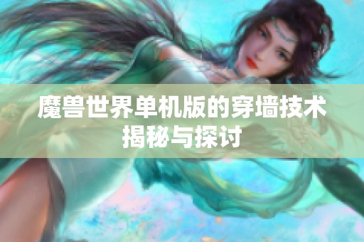 魔兽世界单机版的穿墙技术揭秘与探讨