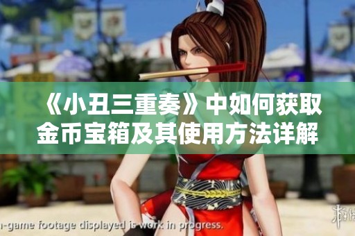 《小丑三重奏》中如何获取金币宝箱及其使用方法详解