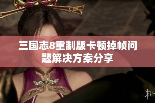 三国志8重制版卡顿掉帧问题解决方案分享