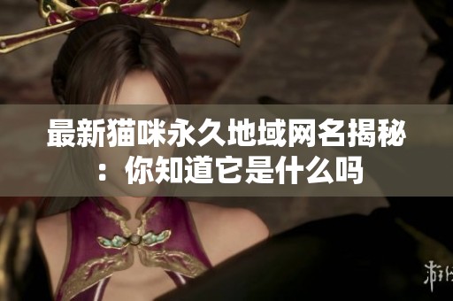 最新猫咪永久地域网名揭秘：你知道它是什么吗