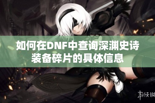 如何在DNF中查询深渊史诗装备碎片的具体信息