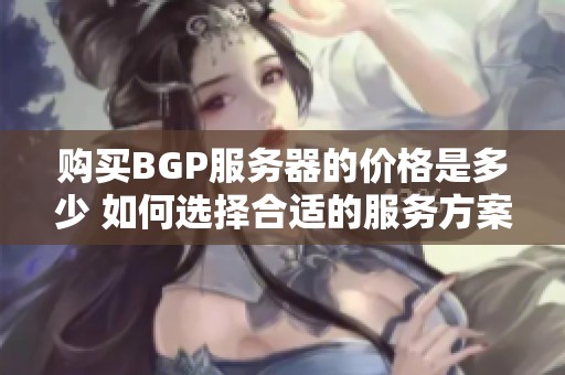 购买BGP服务器的价格是多少 如何选择合适的服务方案