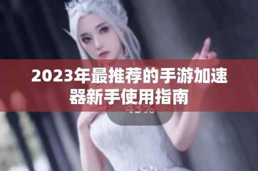 2023年最推荐的手游加速器新手使用指南