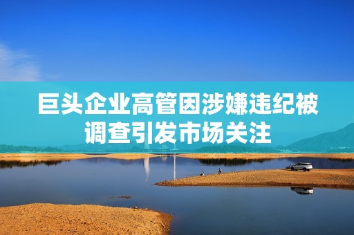 巨头企业高管因涉嫌违纪被调查引发市场关注