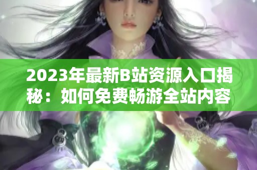 2023年最新B站资源入口揭秘：如何免费畅游全站内容