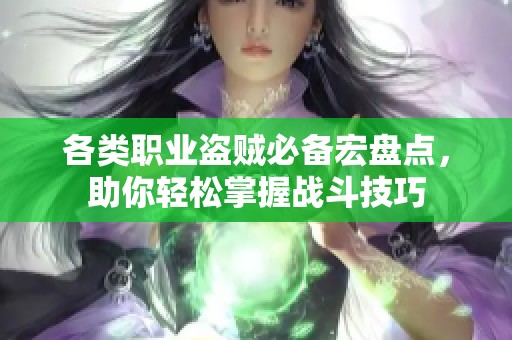 各类职业盗贼必备宏盘点，助你轻松掌握战斗技巧
