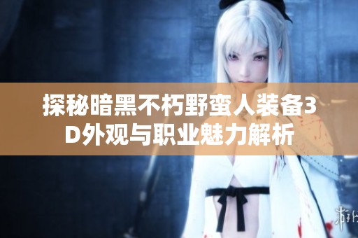探秘暗黑不朽野蛮人装备3D外观与职业魅力解析