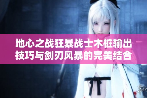 地心之战狂暴战士木桩输出技巧与剑刃风暴的完美结合