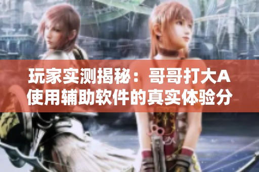 玩家实测揭秘：哥哥打大A使用辅助软件的真实体验分享