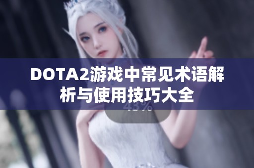 DOTA2游戏中常见术语解析与使用技巧大全