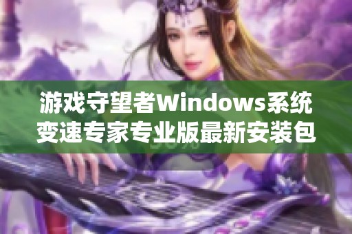 游戏守望者Windows系统变速专家专业版最新安装包下载指南