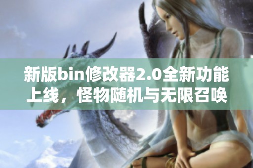 新版bin修改器2.0全新功能上线，怪物随机与无限召唤任你调节